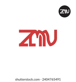 Diseño de logotipo de monograma ZMN Carta