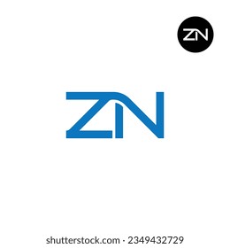 Letter ZN Monogram Logo Design