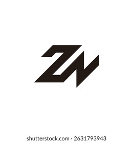 letra zn monolina simples geométrica jovem conceito logotipo vetor 