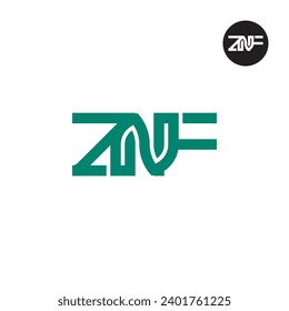 Letter ZNF Monogram Logo Design
