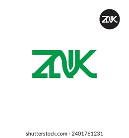 Diseño de logotipo de monograma ZNK