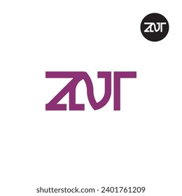 Letter ZNT Monogram Logo Design