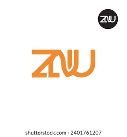 Diseño de logotipo de monograma ZNU