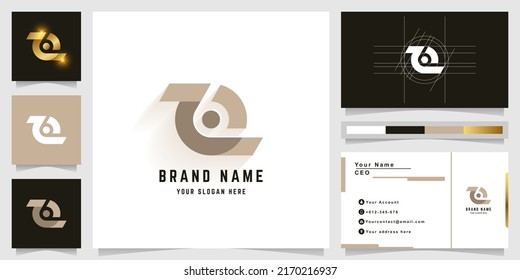 Letter ZO or LO monogram logo with business card design