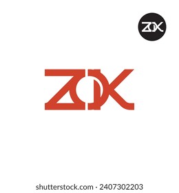 Diseño de logotipo de monograma ZOK