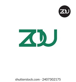 Logo-Design des Briefes ZOU Monogram