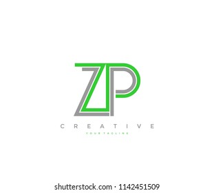Letter ZP Initial Linked Modern Line Corporate Logo