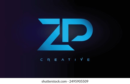 Letter ZP logo design creative custom clean two alphabet logo