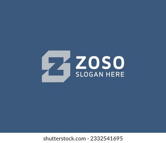 Letter ZS SZ Simple Monogram Logo