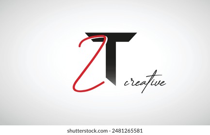 Letter ZT Creative Clean Logo Design