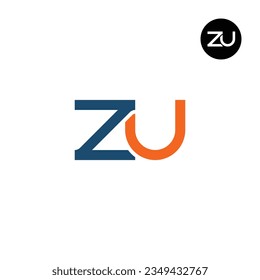 Logo-Design von Letter ZU Monogram