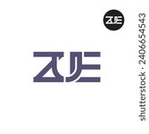 Letter ZUE Monogram Logo Design