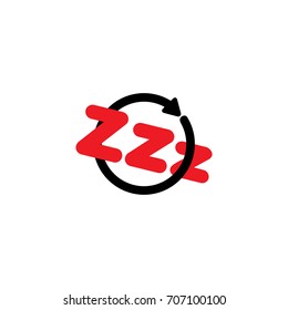 letter zzz with circle arrow logo symbol vector
