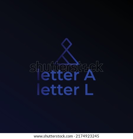 letterA letter L vector logo design