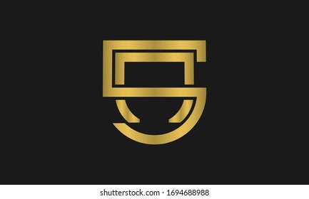CartaAS, combinación de monograma SA y signo de escudo. Diseño del logo de arte de línea. Simboliza fiabilidad, seguridad, potencia, seguridad.