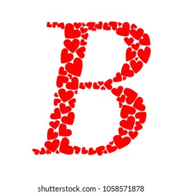 letterB, heard ornament