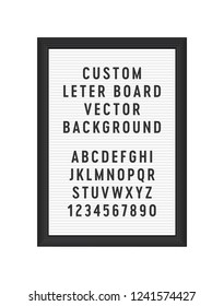 Letterboard Isolated Vector Illustration Background Object