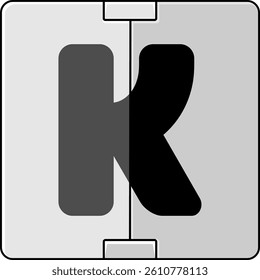 Letterboard Letter Vector Element Alphabet K