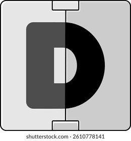 Letterboard Letter Vector Element Alphabet D