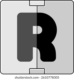 Letterboard Letter Vector Element Alphabet R