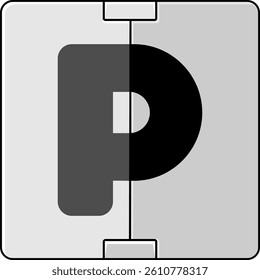 Letterboard Letter Vector Element Alphabet P