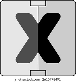 Letterboard Letter Vector Element Alphabet X