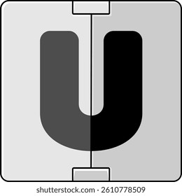 Letterboard Letter Vector Element Alphabet U