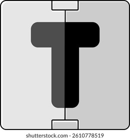 Letterboard Letter Vector Element Alphabet T