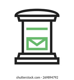 Letterbox, post box, post, postal service icon vector image. Can also be used for communication, connection, technology. Suitable for web apps, mobile apps and print media.
