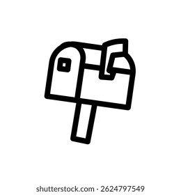 Letterbox widget symbol icon, sign and symbol icon. Minimalist vector line art. For icon interface, desktop, web and mobile apps.