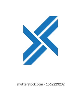 letterdf stripes geometric line logo vector