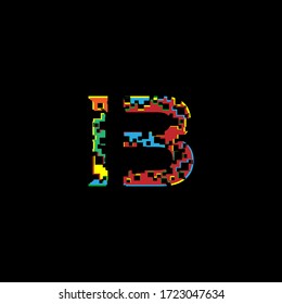 LETTERED LOGO B LETTERS ABSTRACT RGB COLOR