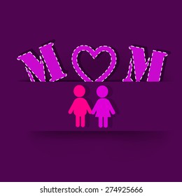 Lettered poster of Mothers day