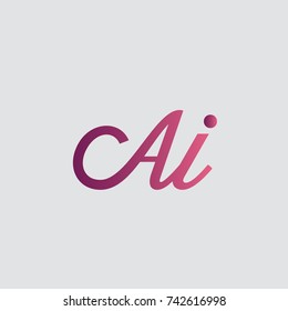 letterhand AI logo design grey background
