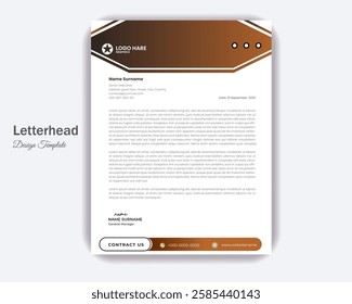 Letterhead a4 flyer design template