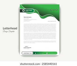 Letterhead a4 flyer design template