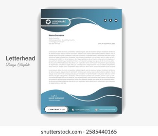Letterhead a4 flyer design template