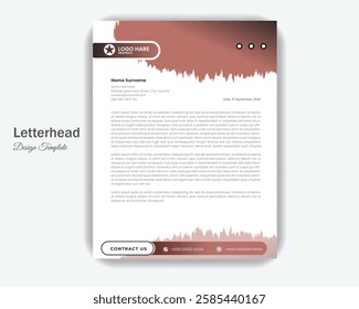 Letterhead a4 flyer design template
