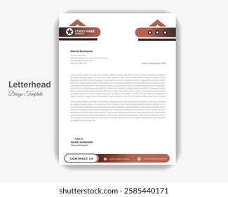 Letterhead a4 flyer design template