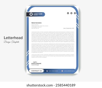 Letterhead a4 flyer design template