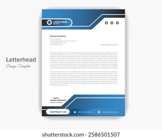 Letterhead a4 flyer design template