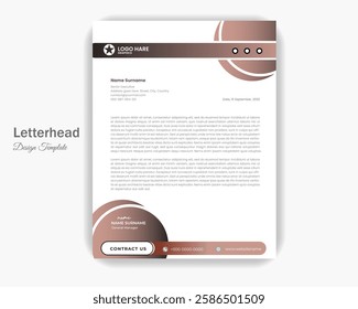 Letterhead a4 flyer design template
