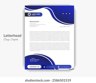 Letterhead a4 flyer design template