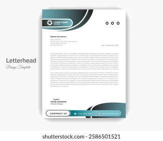 Letterhead a4 flyer design template