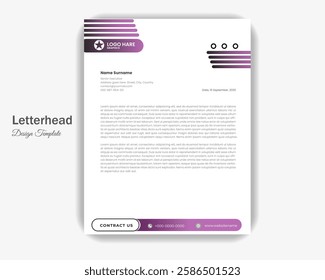 Letterhead a4 flyer design template