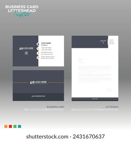 letterhead and business card for any kind of use