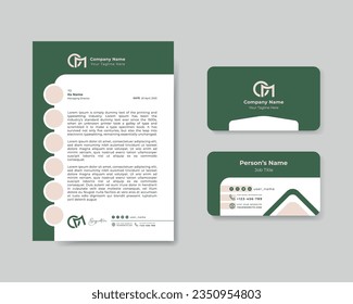 letterhead and business card template vector