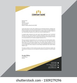 Letterhead for business and personal purpose usages. Minimalist simple letterhead template. EPS 10