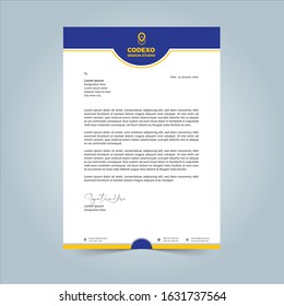 letterhead, Business style letter head templates for your project design, elegant black & blue letterhead template design, Vector illustration
