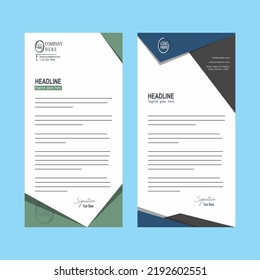 letterhead corporate elegant geometrical decorated template